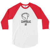 Men's Catholic AF 3/4 sleeve raglan shirt