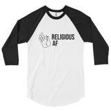 Men's Religious AF 3/4 sleeve raglan shirt